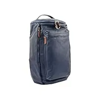 hol1182 sac à dos 2 en 1 en cuir véritable pour homme noir/marron/bleu marine, bleu marine, l, sac à dos fourre-tout 2 en 1