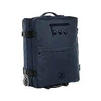 valise cabine et sac à dos kane 2-en-1 sac à dos trolley cabine - pet recyclé, hydrofuge | bagage d'embarquement hybride à roulettes (50 x 40 x 20 cm) - femme & homme bleu