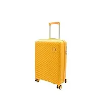 house of leather valise cabine rigide à quatre roues tourer noir/bleu/jaune, jaune, cabin, bagages rigides avec roulettes pivotantes