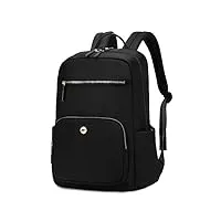 qhrids sac à dos de voyage pour ordinateur portable de 15,6 pouces, antivol, résistant à l'eau, sac à dos décontracté pour femmes, noir