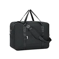 narwey sac valise cabine 45x36x20 easyjet sac de voyage pliable sac sous le siège valise sac weekend pour homme femme 30l(noir)