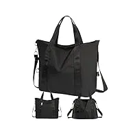 livacasa sac a main femme, 13.4 inch a4 hydrofuge 2 en 1 sac cabas et sacs bandoulière,multifonctionnel de grande capacité tote bag sac ordinateur pour les cours,travailler et le shopping