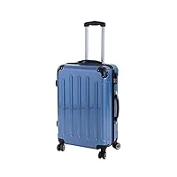 invida lot de 3 valises à roulettes pc/abs pour enfant, bleu glacier, m, hartscchalen trolley set ou individuel