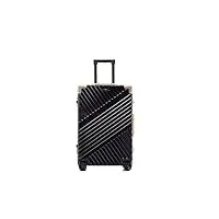bagages pouces cadre en aluminium valise boîte forte business trolley bagages sac sur roulettes (color : schwarz, size : 20")