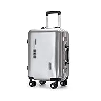 bagage de cabine en aluminium solide 20 pouces logo trolley valise modèle de charge usb hardside bagage mot de passe caisse d'embarquement dur et robuste