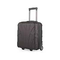 suitline - petite valise 45x36x20 cm, franchise de bagages easyjet bagage à main sous le siège, trolley de cabine léger, 30 litres, coque rigide en abs, titane
