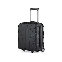 suitline - petite valise 45x36x20 cm, franchise de bagages easyjet bagage à main sous le siège, trolley de cabine léger, 30 litres, coque rigide en abs; noir