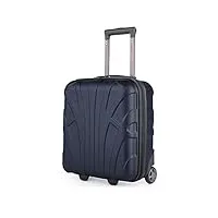 suitline - petite valise 45x36x20 cm, franchise de bagages easyjet bagage à main sous le siège, trolley de cabine léger, 30 litres, coque rigide en abs, bleu foncé