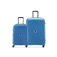 delsey paris - belmont plus - set de 2 valises rigides - bleu zinc