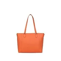 hexagona - sac cabas porté épaule - compatible format a4 et téléphone portable - pour femme - collection madrid - mandarine