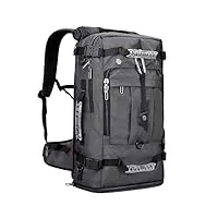 witzman sac à dos de voyage convertible pour homme - pour ordinateur portable de 17" - pour avion, gris argenté, large, sacs à dos de voyage