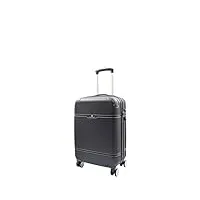 house of leather valise à quatre roues rigide extensible noir taille l m deluxe, noir , cabin | 55x36x20cm/ 2.80kg, 35l, bagages rigides avec roulettes pivotantes