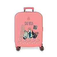 enso ciao bella valise cabine rose 40x55x20 cms abs rigide serrure tsa intégrée 37l 2,74 kgs 4 roues doubles bagage à main