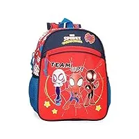 cartable scolaire marvel spidey and friends adaptable au trolley rouge 27x33x11 cms polyester 9,8l