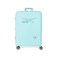 valise reebok reebok medium turquoise 48x70x26 cms abs rigide fermeture tsa intégrée 74l 2.5 kgs 4 doubles roues