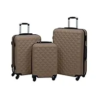 liftrr others with hardcase trolley set 3 pièces abs marron