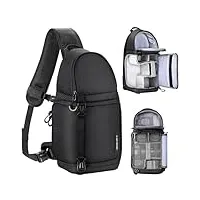 k&f concept sac à bandoulière pour appareil photo, sac de voyage étanche pour appareil photo, sac à dos photo, sac à bandoulière pour appareil photo avec housse de pluie
