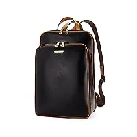 bostanten sac à dos femme en cuir pour ordinateur portable 15,6 pouces sac à dos de loisirs sac à dos de loisir sac à dos, noir