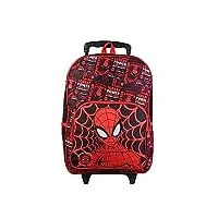 bagtrotter sac à dos à roulettes marvel spider-man noir toile d'araignée