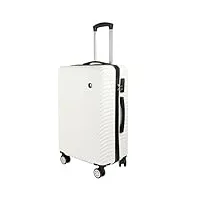 blade lot de 3 valises rigides à roulettes en polypropylène avec 4 roulettes doubles, blanc., xl, valise