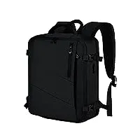 leyrica sac a dos cabine 45x36x20 pour easyjet bagage avion sac de voyage valise à main sac cabine imperméable sac de sport sac d’école sac de travail (noir)