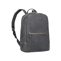 stilord 'kellis' sac à dos ordinateur cuir grand sac d'affaires sac a dos femme business sac à dos voyage vintage sac à dos din a4, couleur:carbon - gris