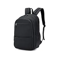bagzy sac à dos voyage sac 40x20x25 ryanair bagages cabine nylon sacoche ordinateur portable 15.6 pouces sac à dos avion valise cabine d'affaires loisirs sac de voyage [noir]