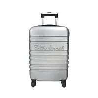 little marcel - valise 55cm - valise rigide silver