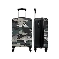 noboringsuitcases.com valise concurrentie, camouflage foncé, handgepäck, valise