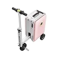 sxma air wheel series valise d'équitation intelligente, sacs à main de voyage, bagages de cabine, bagages d'embarquement autorisés, rose