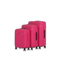 ochnik set de bagages | valise rigide | matière : abs | dimensions : 76x51x30cm | volume : 97 litres | 4 roues | haute qualité | rose