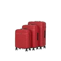 ochnik set de bagages | valise rigide | matière : abs | dimensions : 76x51x30cm | volume : 97 litres | 4 roues | haute qualité | rouge