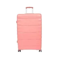 house of leather valises rigides 8 roues extensibles pp bagages sacs de voyage miyazaki, rose gold, large | 76x52x30/5cm/ 4.60kg, 103+17l, bagage rigide avec roulettes pivotantes