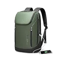 bange sac à dos professionnel intelligent étanche pour ordinateur portable de 15,7 pouces avec port de charge usb, sac à dos de voyage durable, vert (deux poches), m, professionnel