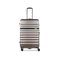 bugatti corium valise rigide 78x49x28,5cm - 85l, 4 roues, combinaison tsa, rose