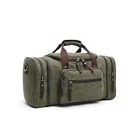 rhaiyan toile souple hommes sacs de voyage bagages à main sacs hommes sac polochon voyage fourre-tout week-end sac haute capacité (color : green)
