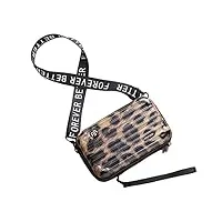 mini valise sac à bandoulière,cosmétique rigide trousse de maquillage en forme de trousse de voyage,trousse de maquillage de toilette portable sac à main (imprimé léopard)