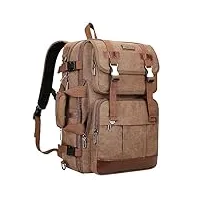 witzman sac à dos de voyage pour homme 4 en 1 sac à dos pour ordinateur portable sac à dos de randonnée, amélioré/marron, m