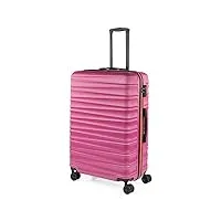 jaslen - valise grande taille. grande valise rigide 4 roulettes - valise grande taille xxl ultra légère - valise de voyage. combinaison verrouillage, fuchsia