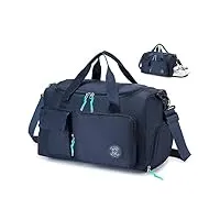 spaher sac de voyage valise cabine imperméable sac de sport gym sac de bagage sac easyjet bagage cabine duffel bag pour avion pliant ésistant à l'eau sac à main pour hommes et femmes marin