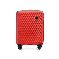 wittchen circle line petite Élégante valise en abs serrure à combinaison poignée télescopique bagage de cabine taille s rouge