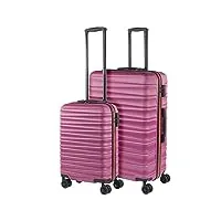 jaslen - valises. lot de valise rigides 4 roulettes - valise grande taille, valise soute avion, bagages pour voyages.ensemble valise voyage. verrouillage à combinaison 171617, fuchsia