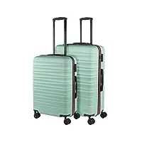 jaslen - valises. lot de valise rigides 4 roulettes - valise grande taille, valise soute avion, bagages pour voyages.ensemble valise voyage. verrouillage à combinaison 171616, menthe