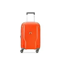 delsey paris - clavel - valise cabine rigide extensible matière recyclée et recyclable - 55x35x25 cm - 43 litres - s - orange tangerine