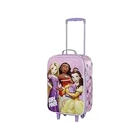 karactermania princesses disney power-valise à roulettes soft 3d, lilas