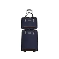 valise cabine ensembles de bagages 2 pièces en nylon À rayures de 20 pouces avec serrure À combinaison antivol valise de voyage (color : h, size : 2-piece)