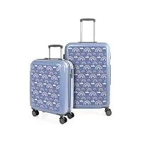 itaca - set valise rigide, lot de valises soute avion 4 roulettes - sets de bagages, valise à roulette en soldes pour voyages. lot valise: ensemble pour voyages élégants, arc-en-ciel