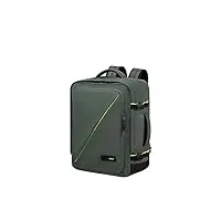 american tourister take2cabin - sac cabine easyjet 36 x 20 x 45 cm, 38,5 l, 0,70 kg, bagage à main, sac à dos pour avion m underseater, vert (forêt foncée)