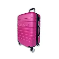 little marcel - valise 75cm - valise rigide abs - fushia