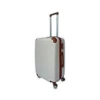 little marcel - valise 75cm - large - valise rigide abs - creme